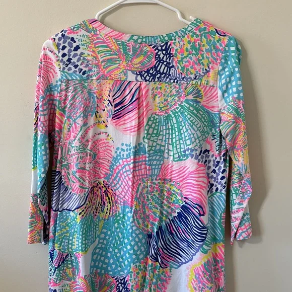 Lilly Pulitzer Ali Dress Roar of the Seas 3/4 Sleeve Casual Dress Size Medium - Picture 7 of 9